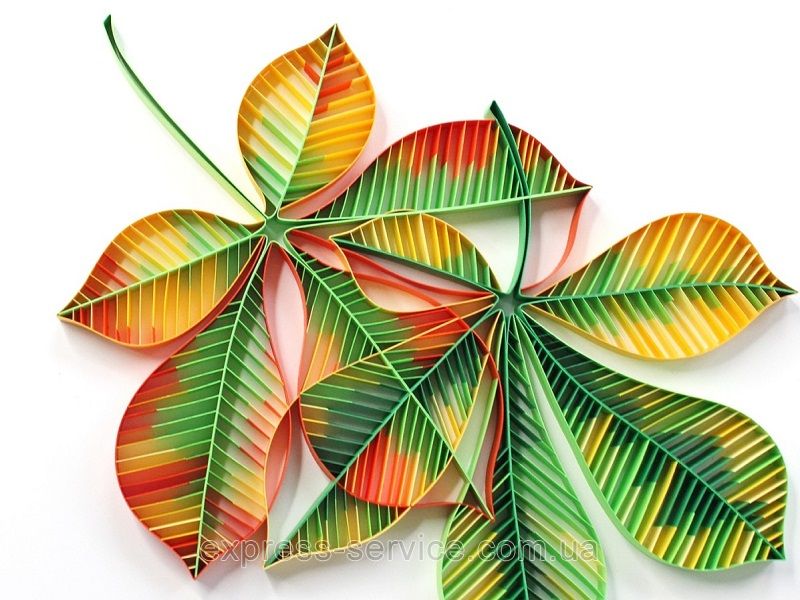 Осенние мотивы из цветной бумаги