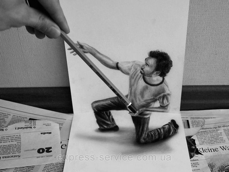 3D рисунки карандашом Рамона Брюина